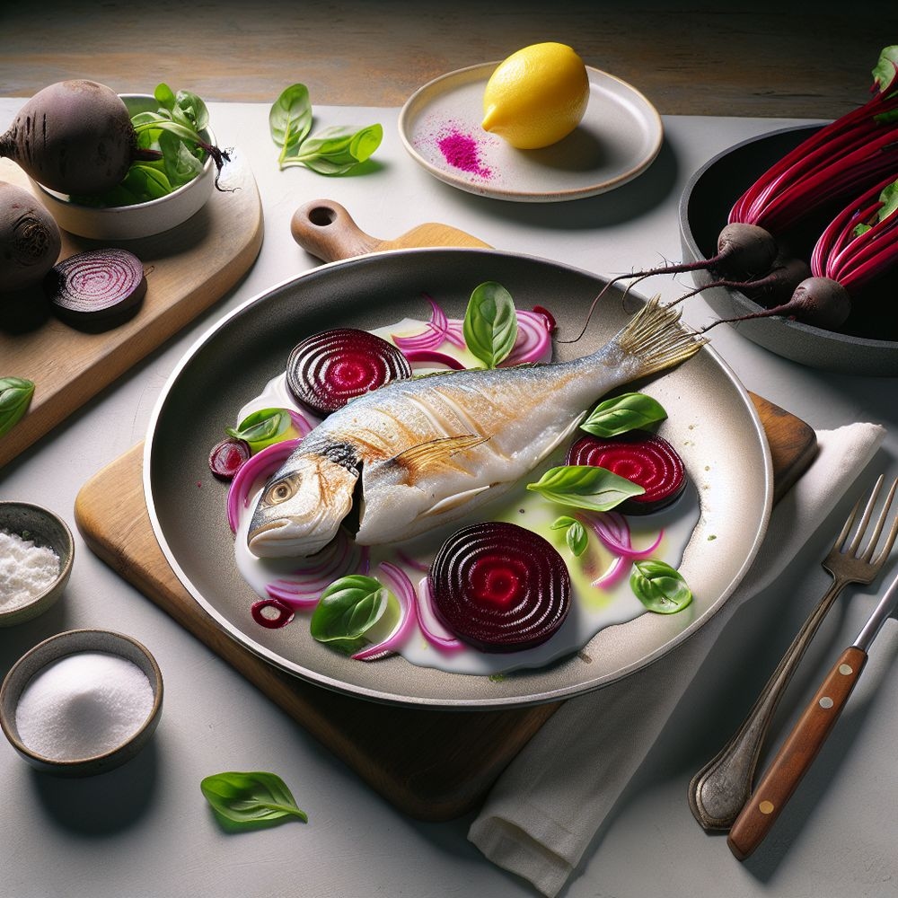 Mediterranean Pan-Fried White Fish with Beet Salad