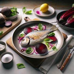 Mediterranean Pan-Fried White Fish with Beet Salad
