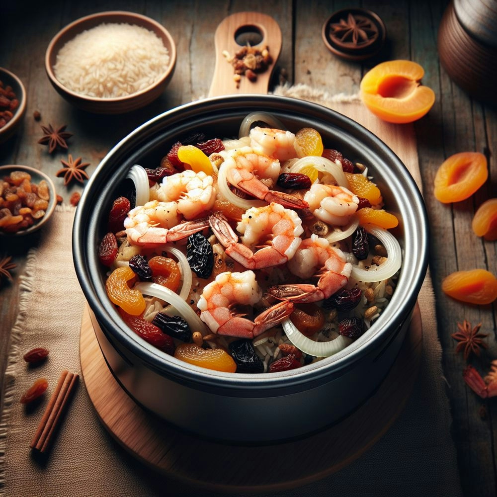 Fiery Shrimp and Dried Fruit Low-Carb Rice Cooker Recipe