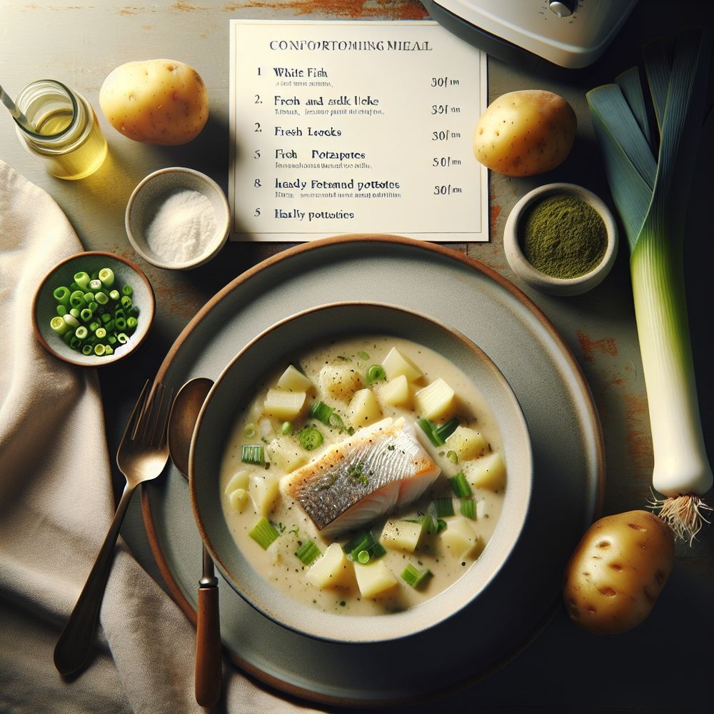 Comforting White Fish and Leek Chowder