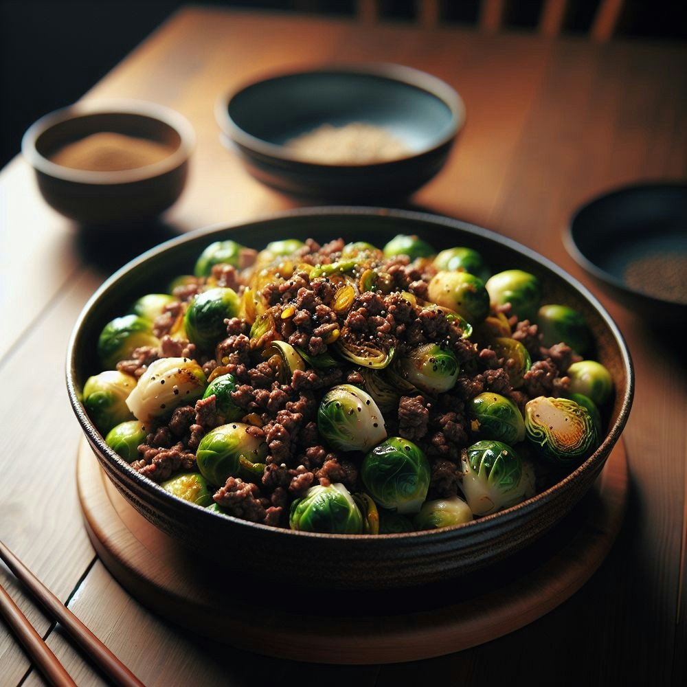 Korean Beef and Brussels Sprout Stir-Fry