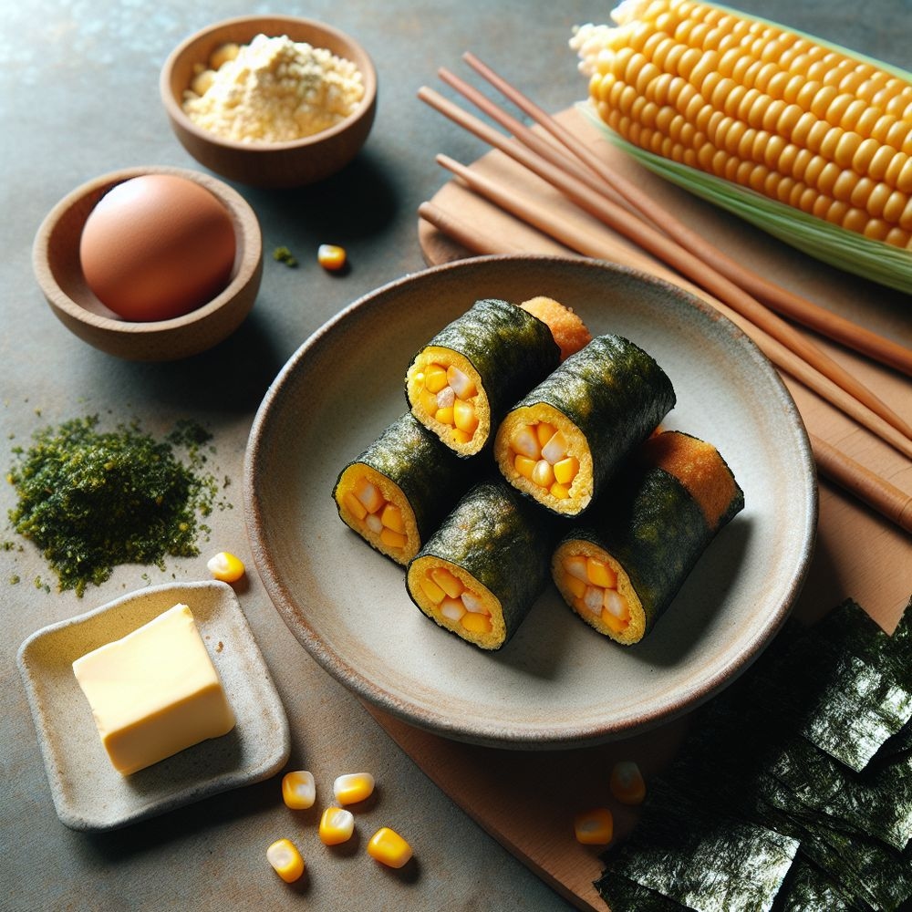 Corn and Nori Egg Rolls