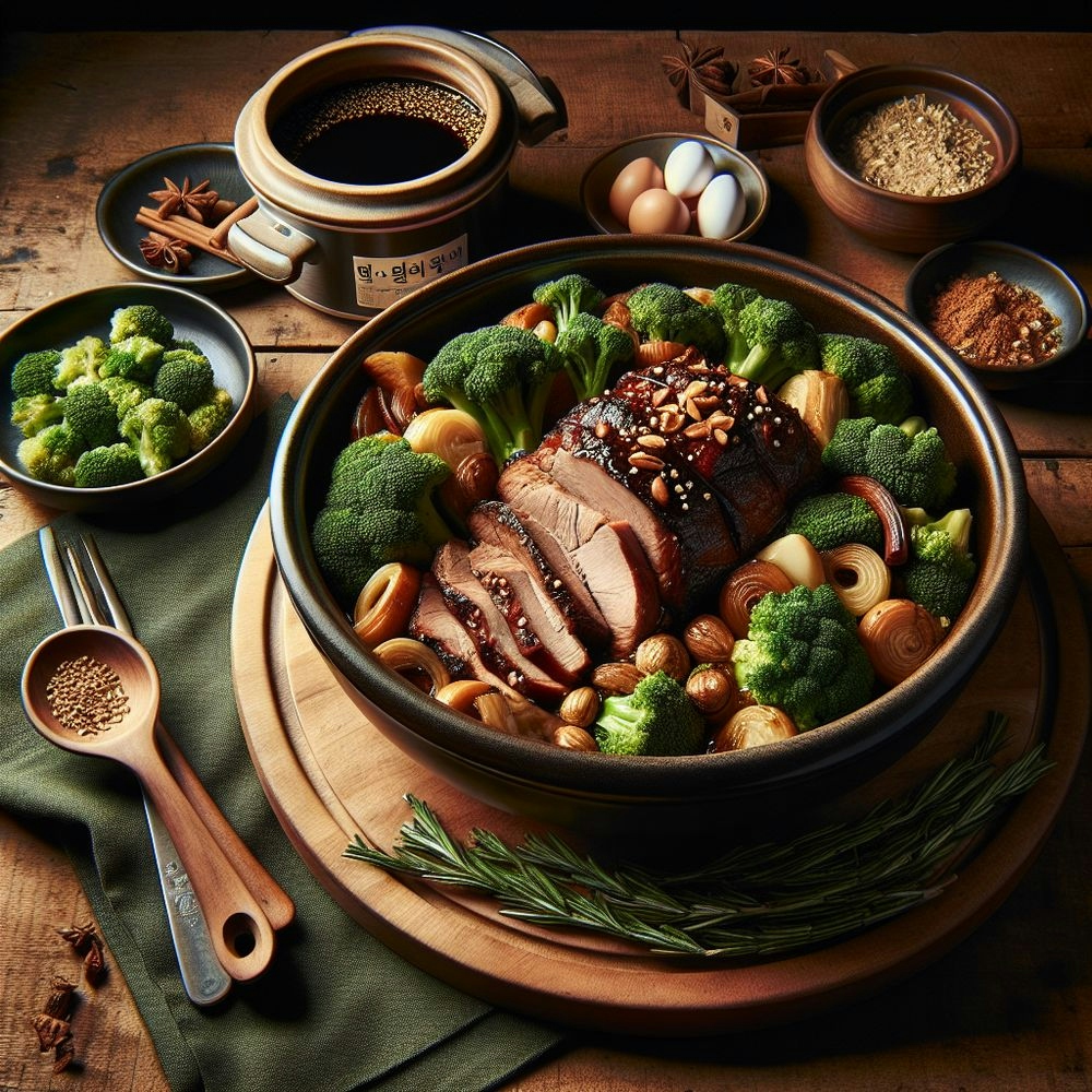 Korean-Inspired Slow Cooker Pork Roast with Broccoli