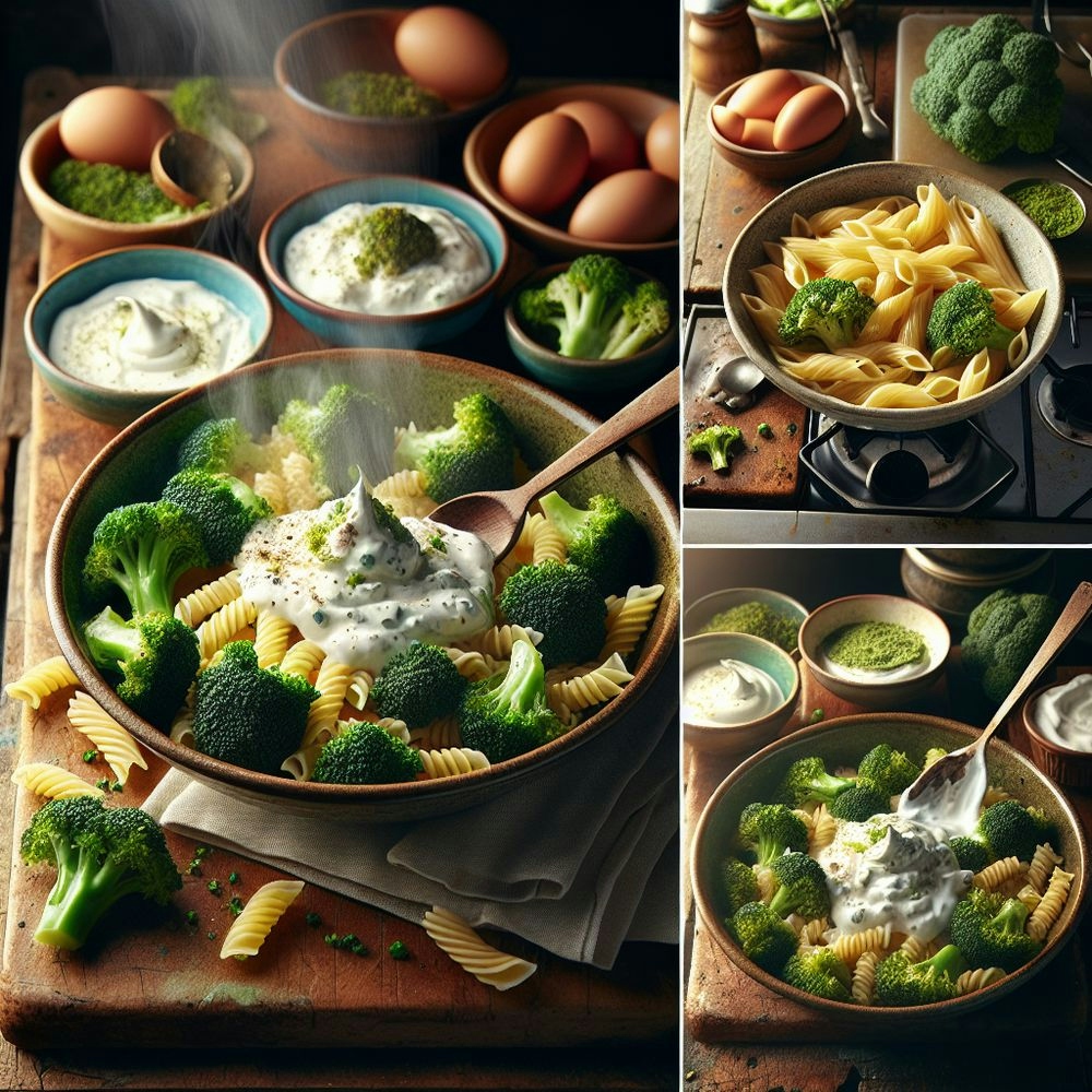 Creamy Greek Yogurt and Broccoli Pasta