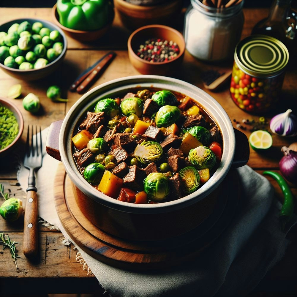 Hearty Gluten-Free Beef and Brussels Sprout Stew