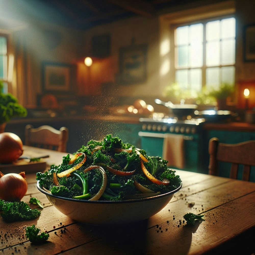 Kale and Onion Stir-Fry