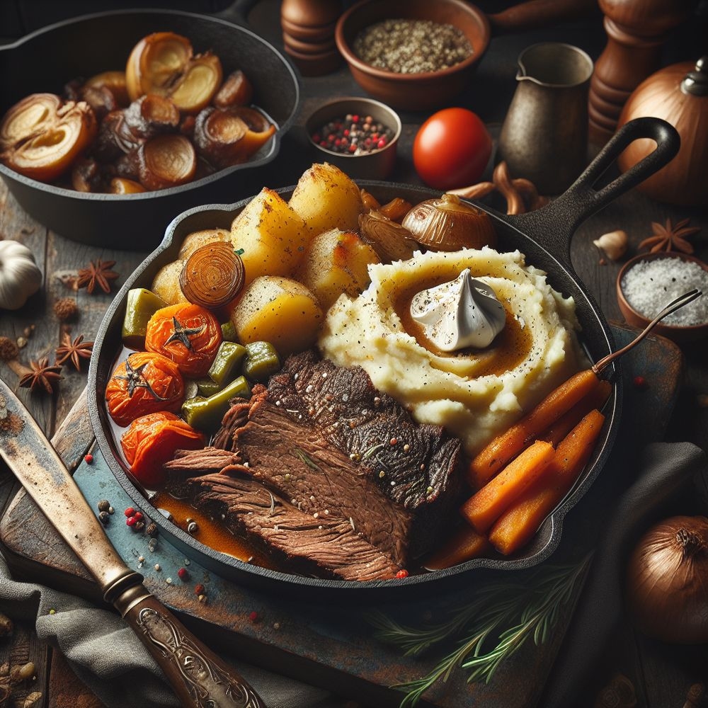 Classic Pot Roast with Mashed Potatoes