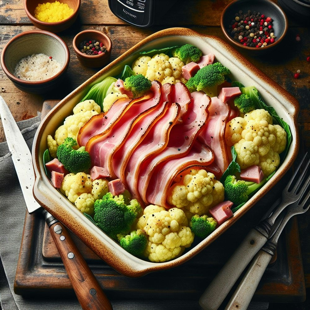 Bold and Flavorful Low-Carb Ham and Cauliflower Bake