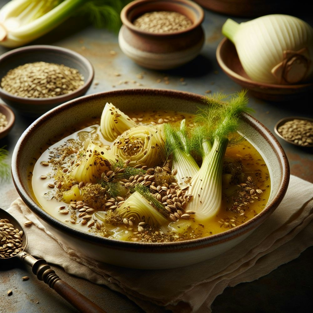 Quick and Easy Greek Fennel Soup with Hemp Seeds