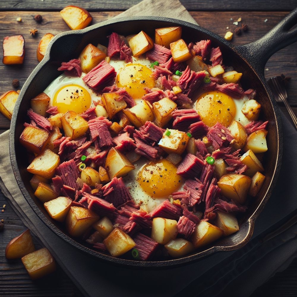 Corned Beef Hash with Eggs