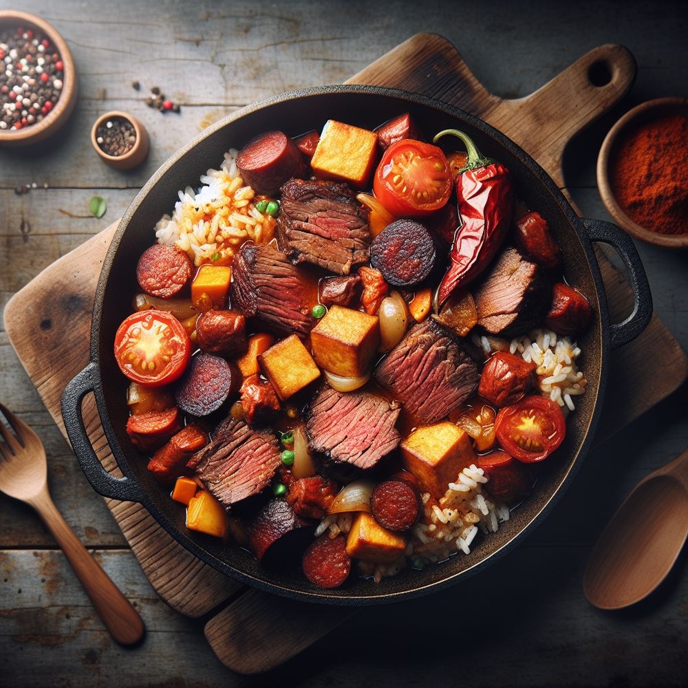 Hearty Pot Roast and Chorizo Skillet