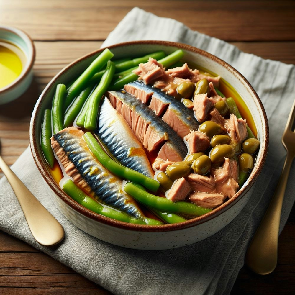 Comforting Canned Fish and Green Bean Medley