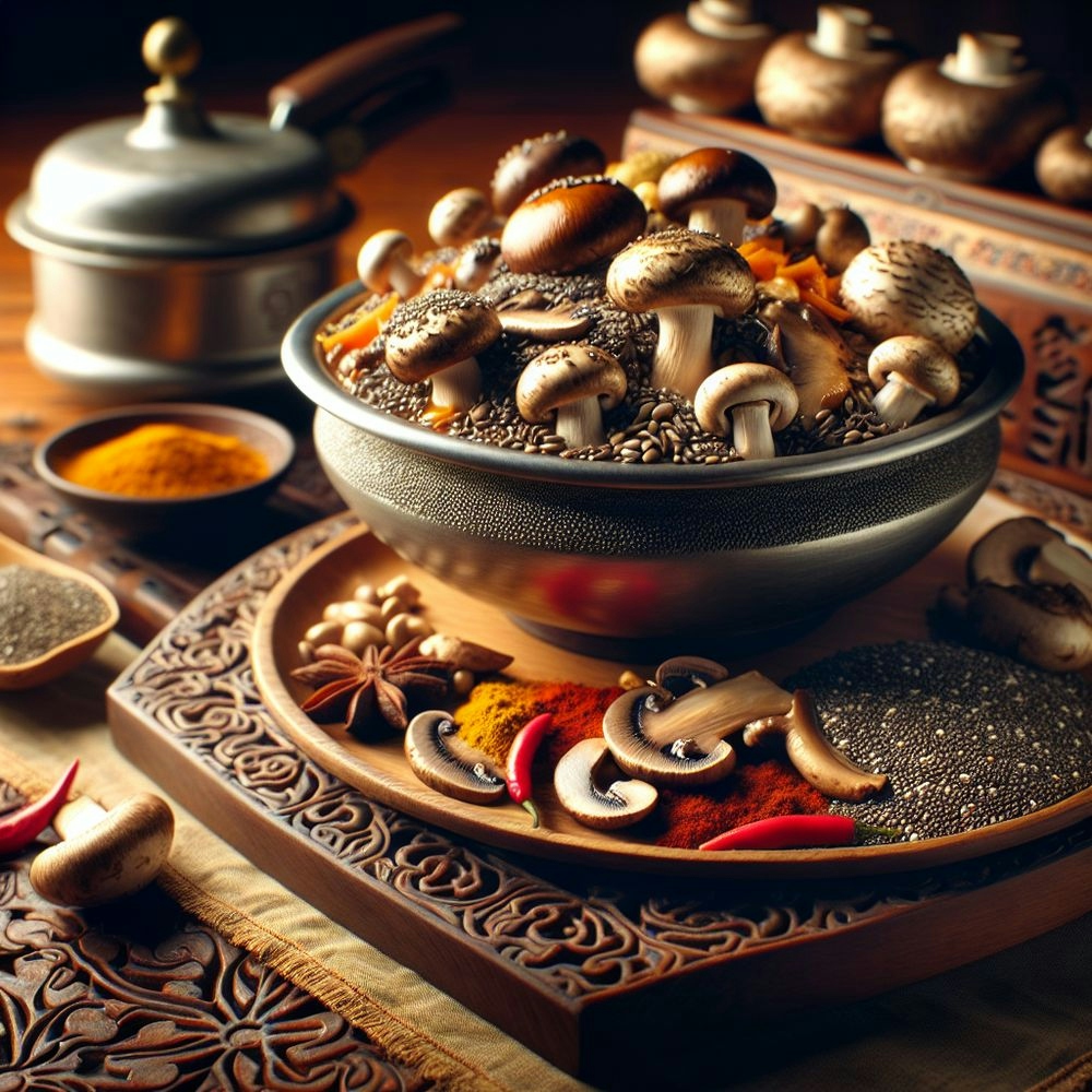 A Nutritious and Aromatic Chinese-Inspired Mushroom Delight