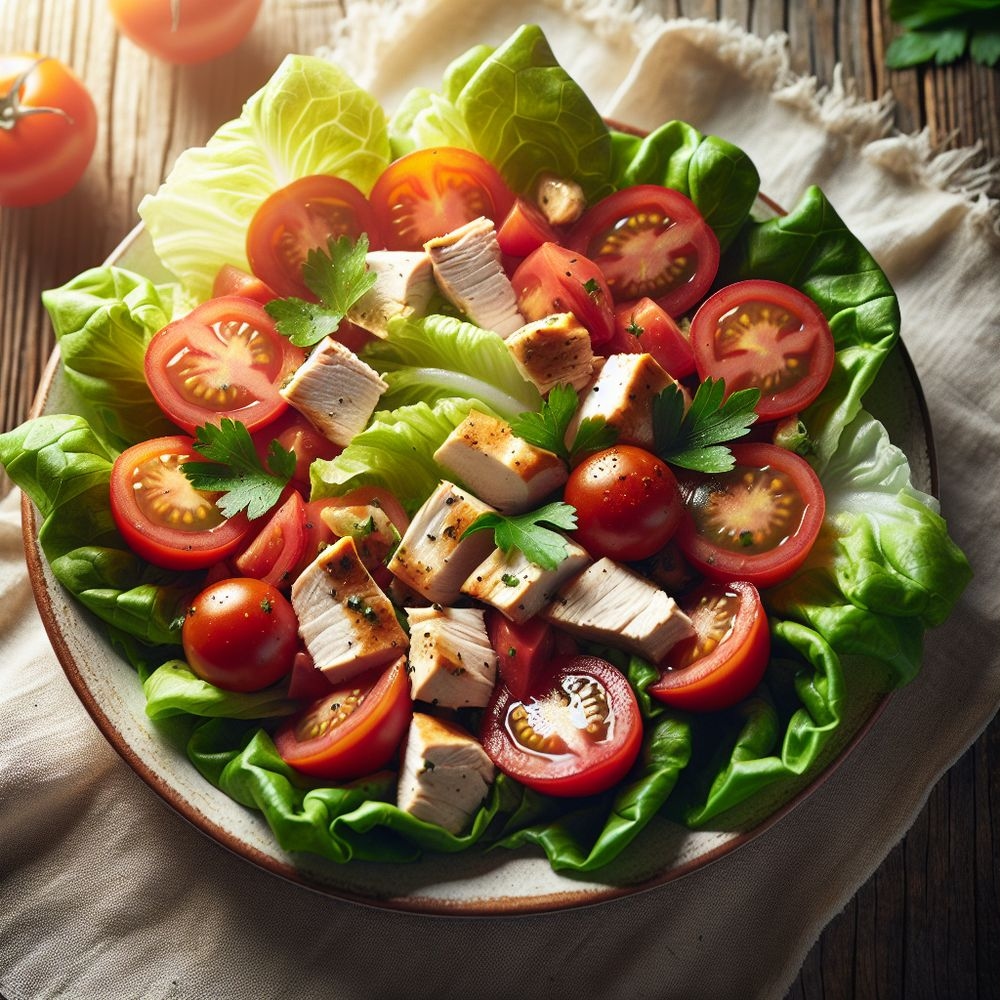 Chicken and Tomato Lettuce Wraps