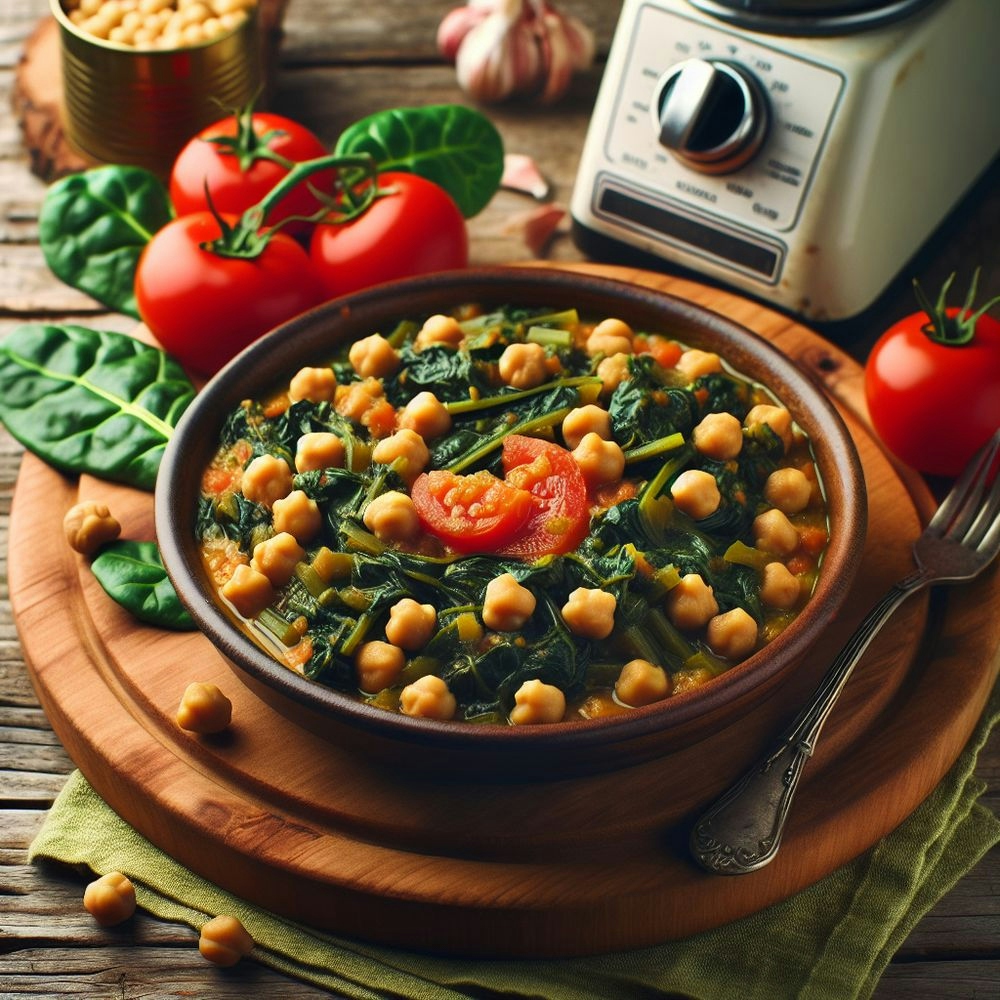 Low-Carb Chickpea and Chard Stew