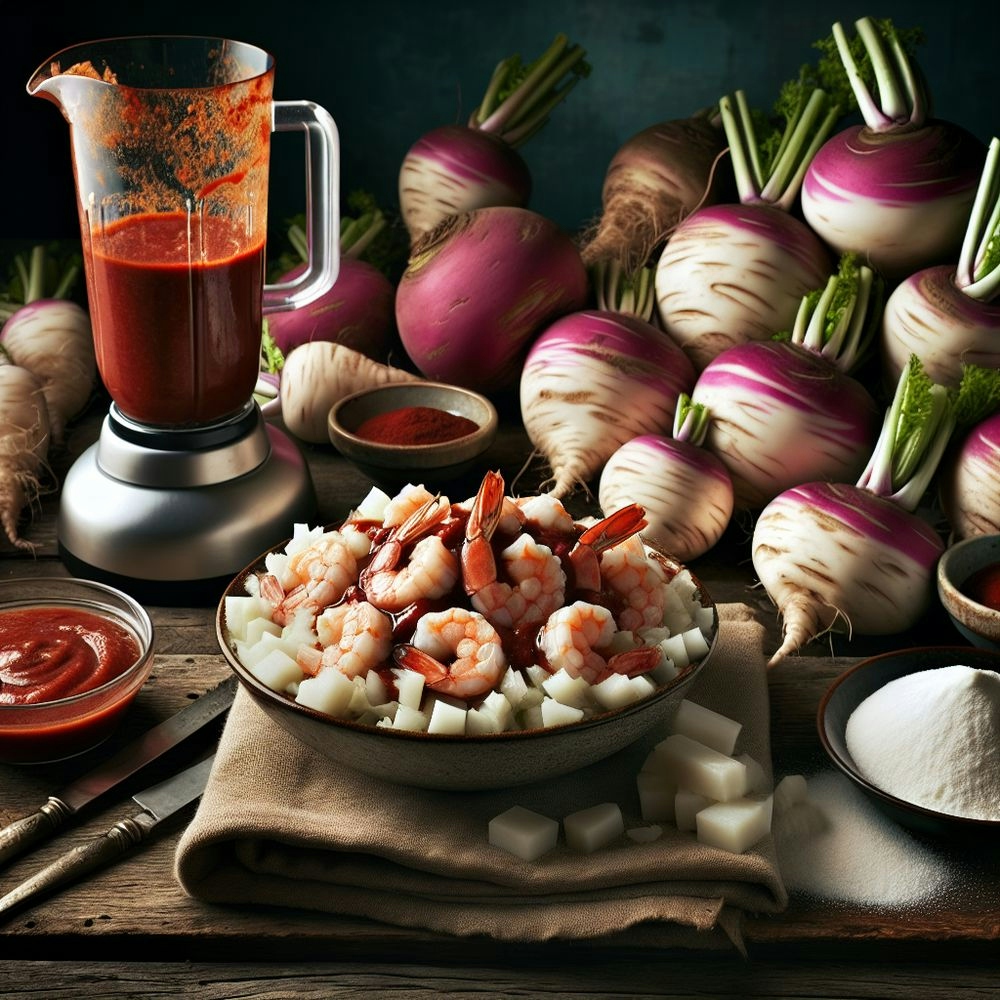 Gluten-Free Shrimp and Turnip Delight: A Bloody Masterpiece