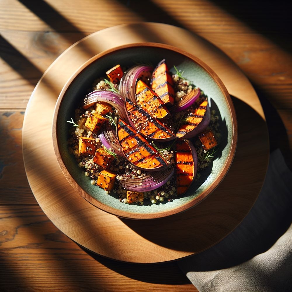 Grilled Sweet Potato and Quinoa Salad