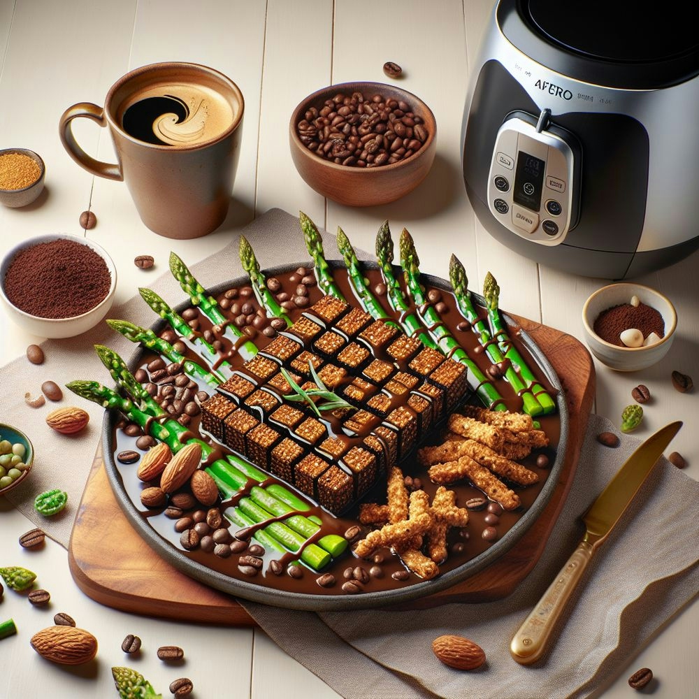 Keto Tempeh and Asparagus Delight with Coffee Glaze
