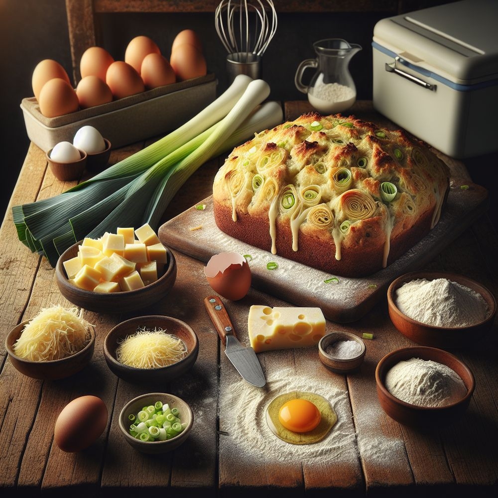 Savory Cheese and Leek Bread