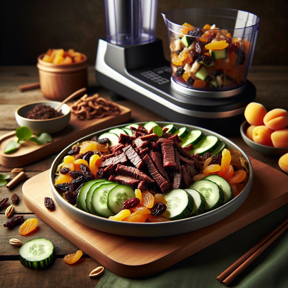 Korean-Style Brisket with Cucumber and Dried Fruits