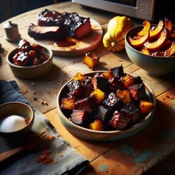 Bold and Fiery Burnt Ends with Sweet Squash Delight