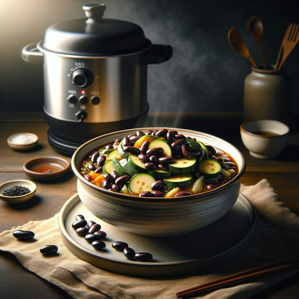 Korean-Style Black Bean and Zucchini Stew