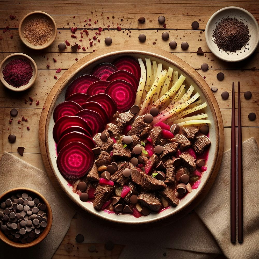 A Hearty and Unconventional Beef Stir Fry with a Sweet Twist