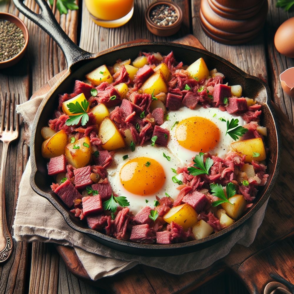 Corned Beef Hash with Eggs