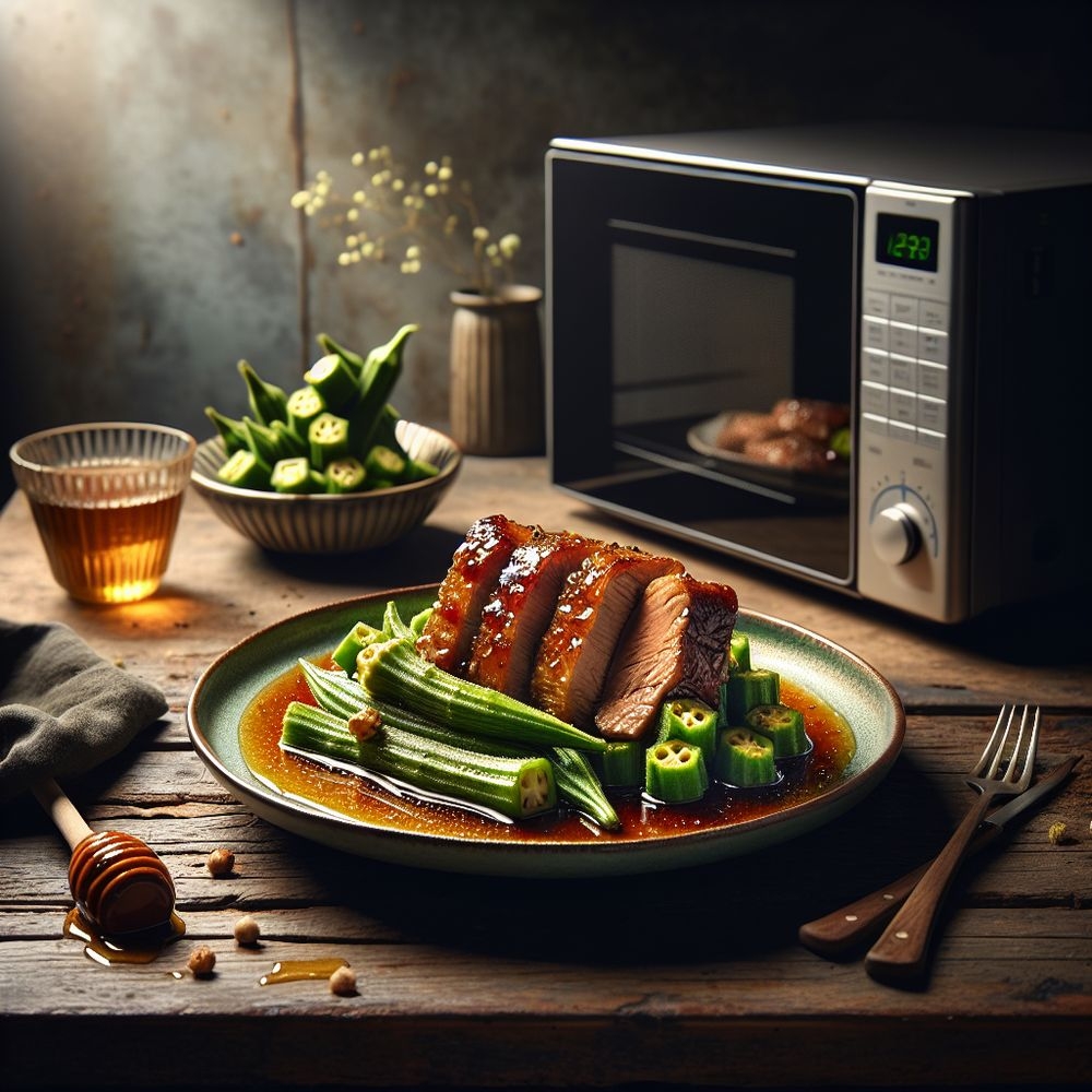 Honey-Glazed Roast with Okra