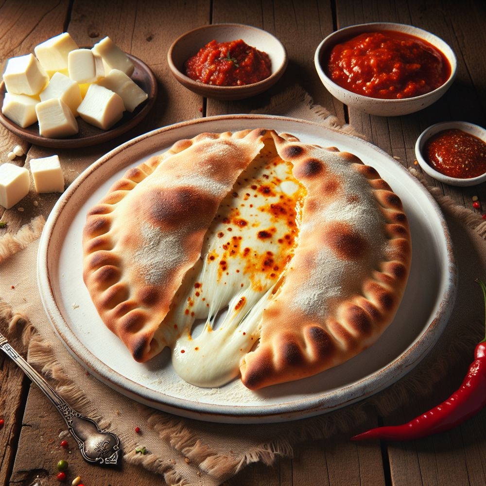 Mozzarella and Gochujang Calzone