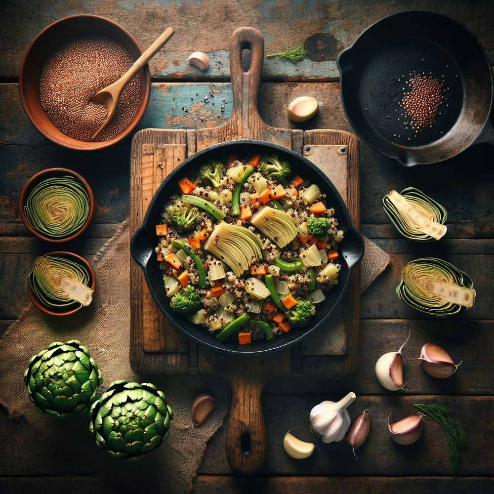 Quinoa and Artichoke Sauté