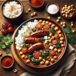 Spinach & Feta Sausage Chickpea Curry
