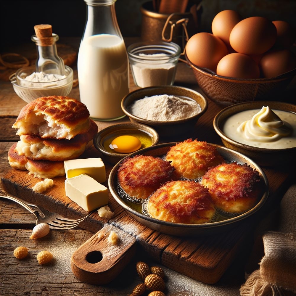 Buttermilk Fish Cakes with Fluffy Yeast Rolls