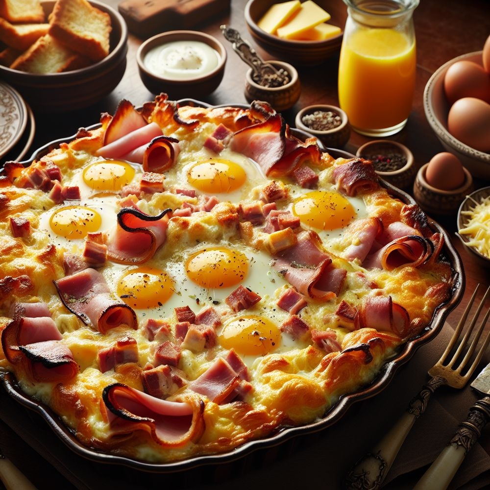 Ham, Egg, and Cheese Breakfast Casserole