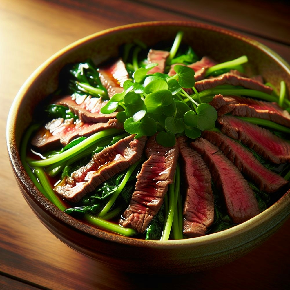 Japanese Beef and Watercress Stir-Fry