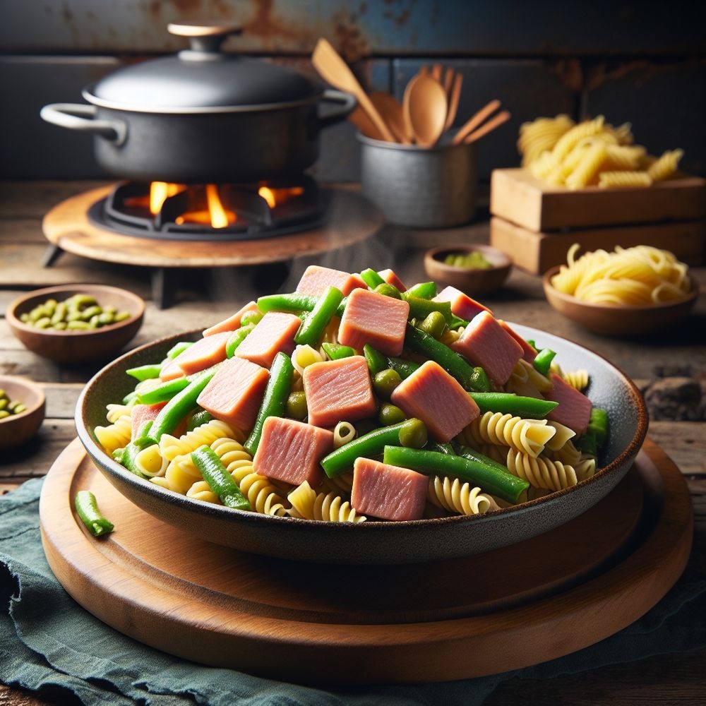 Bold and Flavorful Spam and Green Bean Pasta