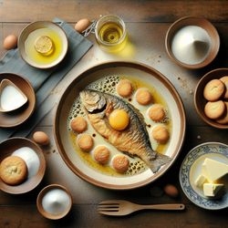 Pan-Fried Fish with Butter Sauce and Simple Sugar Cookies