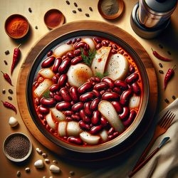 Korean-Inspired Kidney Bean and Turnip Stew