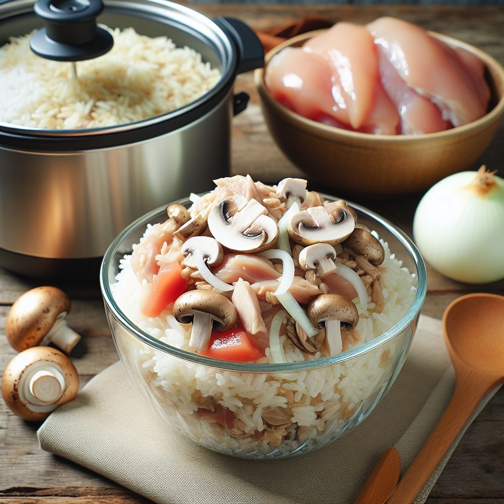 Chicken and Mushroom Rice Delight