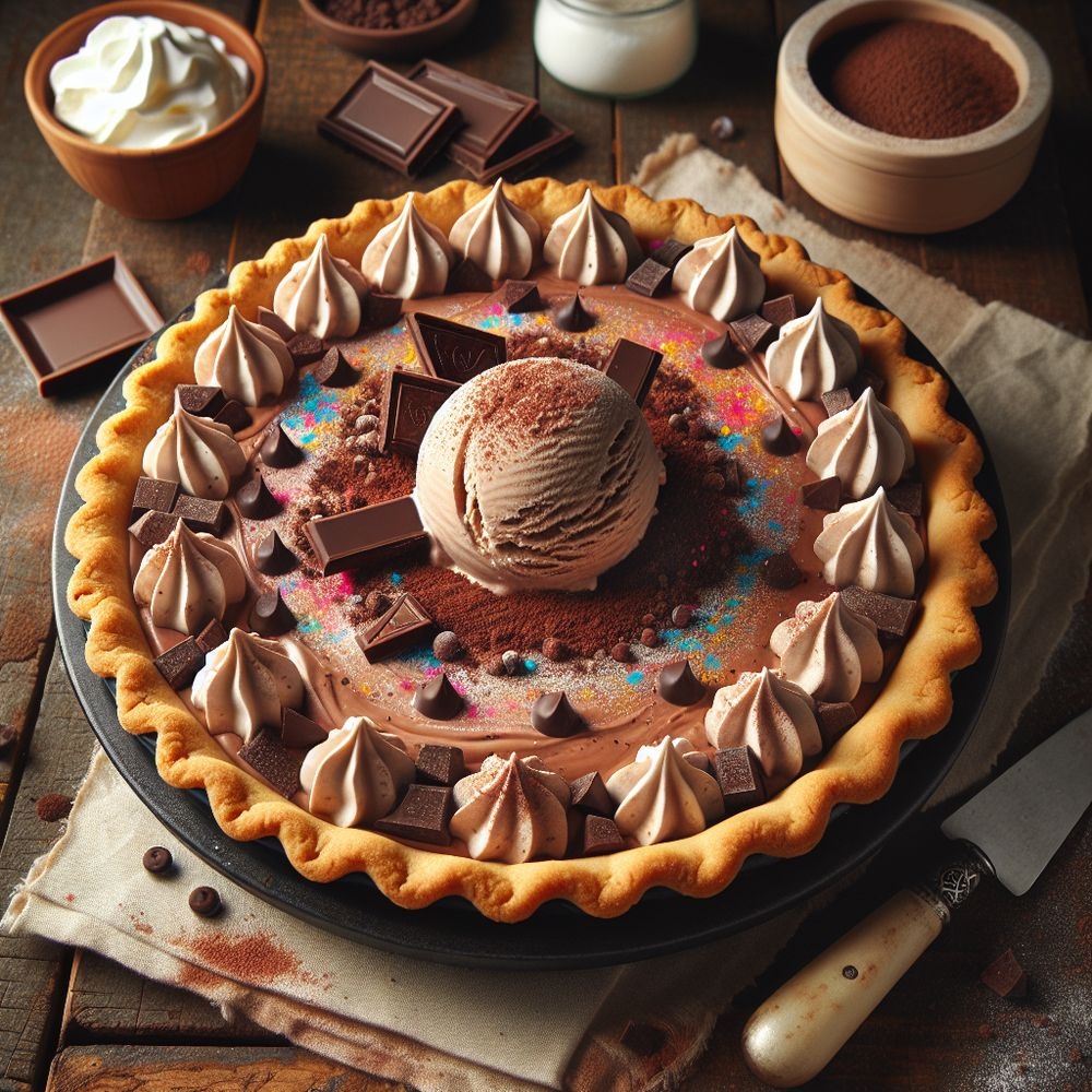 Chocolate Sherbet Ice Cream Pie