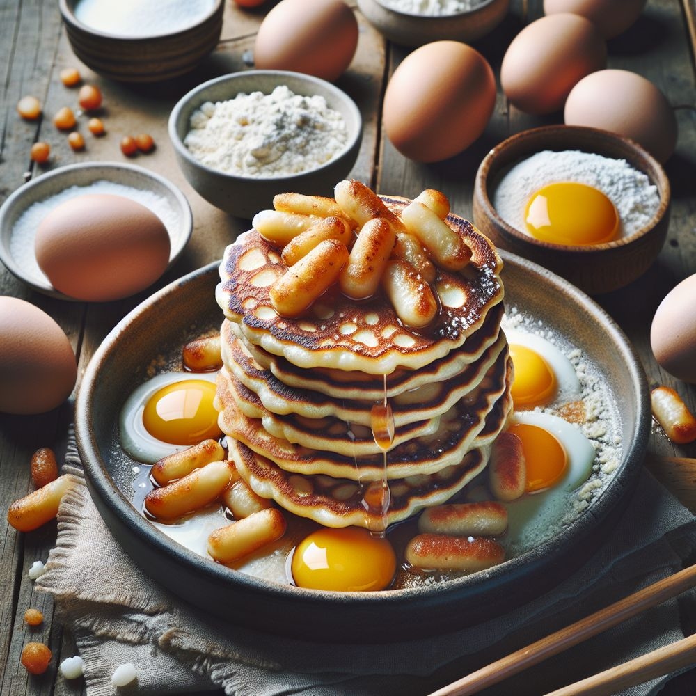 Egg Tteokbokki Pancakes