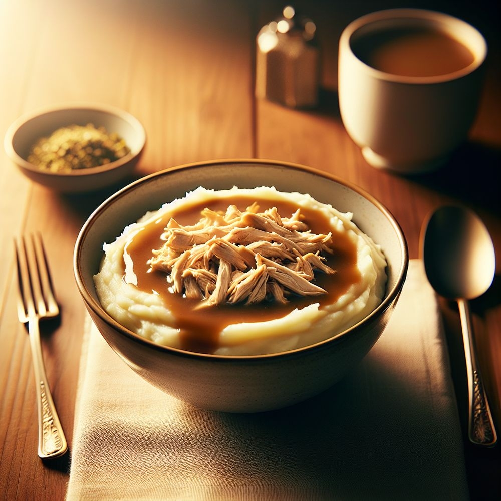 Chicken and Mashed Potato Gravy Bowl