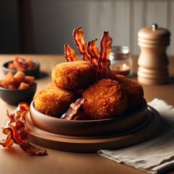 Deep Fried Patties with Deep Fried Bacon