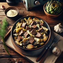 Bold and Flavorful Bison and Artichoke Stir-Fry