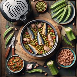 Italian Air Fryer Canned Fish and Okra Stew
