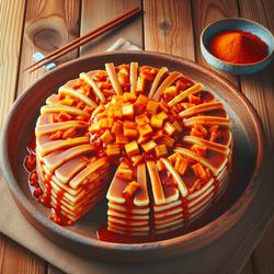 Korean Tteokbokki Pancake Pie