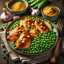 Mustard-Glazed Chicken with Peas