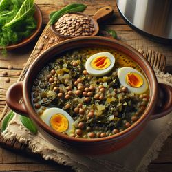 Greek Lentil and Collard Green Soup