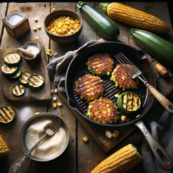 Grilled Corn and Zucchini Fritters