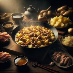 Chinese-Inspired Ground Turkey and Potato Wok